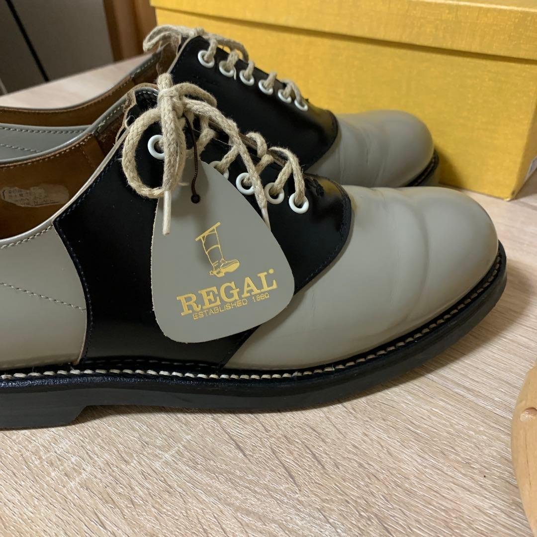 グラントさん専用 REGALサドルシューズ(25cm)グレー/ブラック)中古品