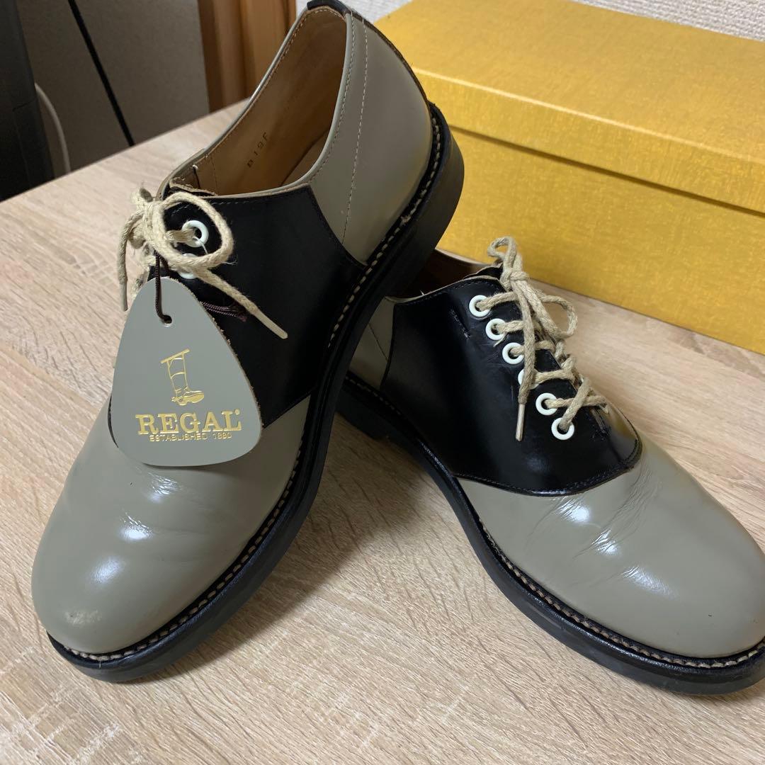 グラントさん専用 REGALサドルシューズ(25cm)グレー/ブラック)中古品