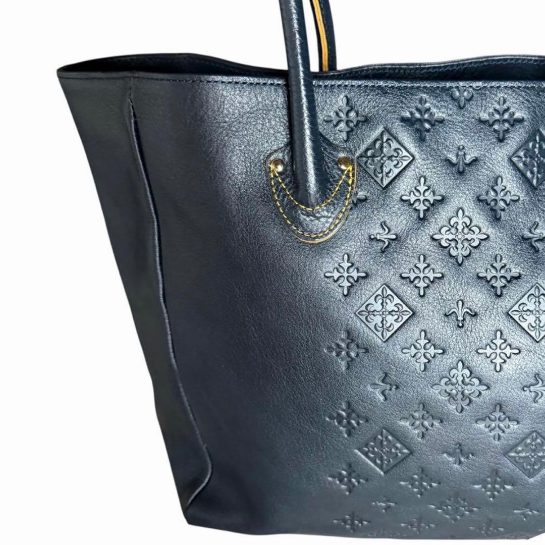 【ponko】russet モノグラム トートバッグ レザー 肩掛け可