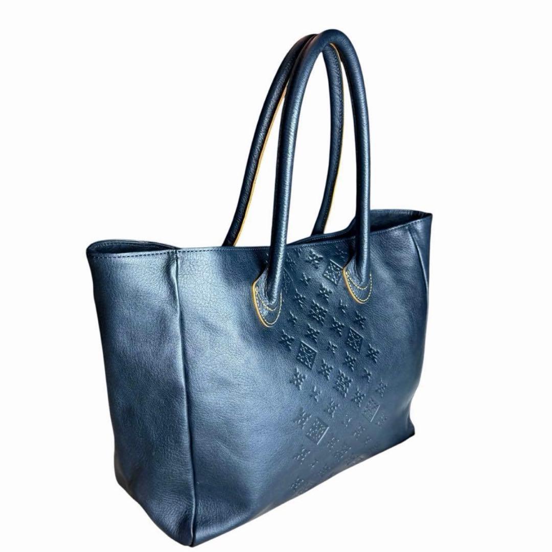 【ponko】russet モノグラム トートバッグ レザー 肩掛け可