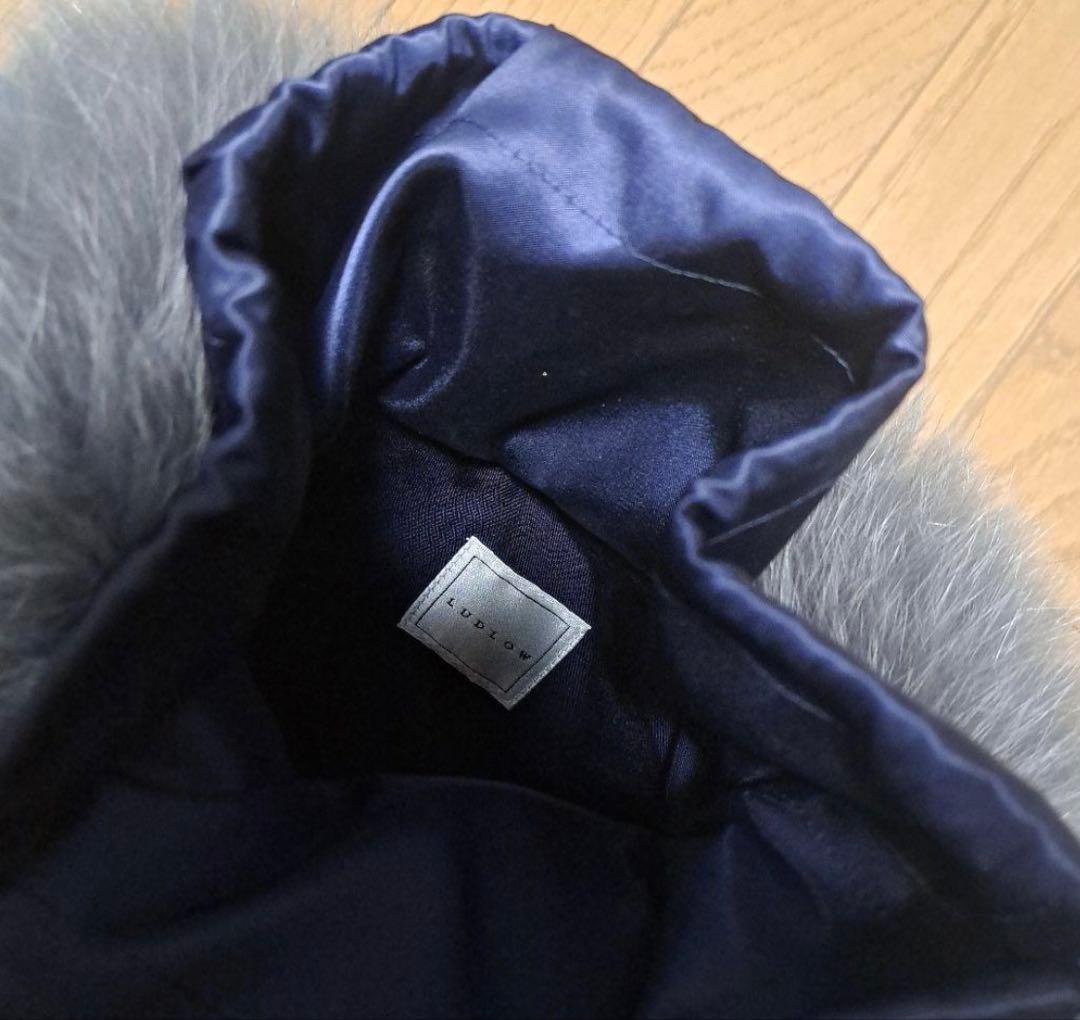 LUDLOW ボリューム フォックスファー ハンドバッグ