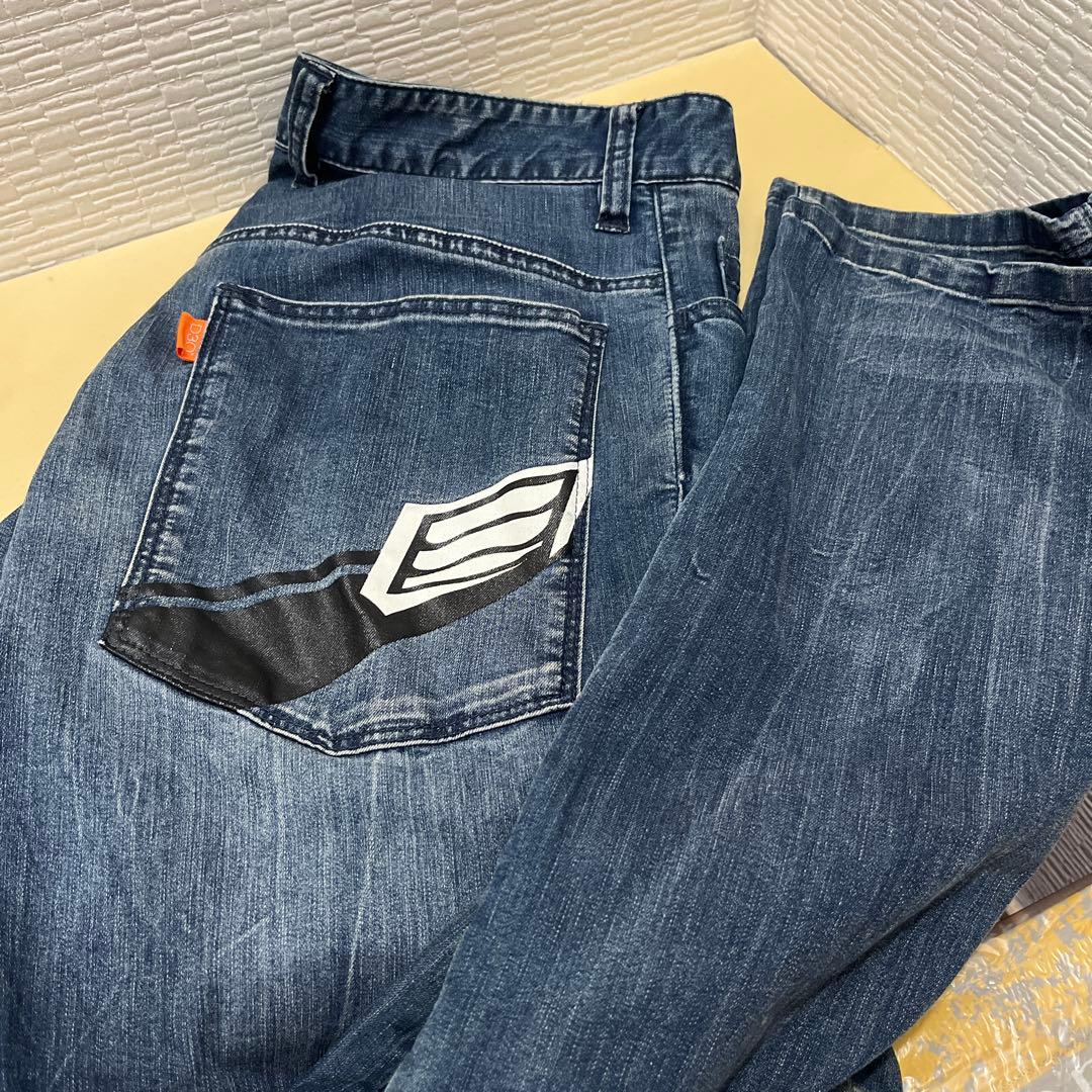 HYOD D30 膝パット付き　ダメージ加工 バイクパンツ　30インチ