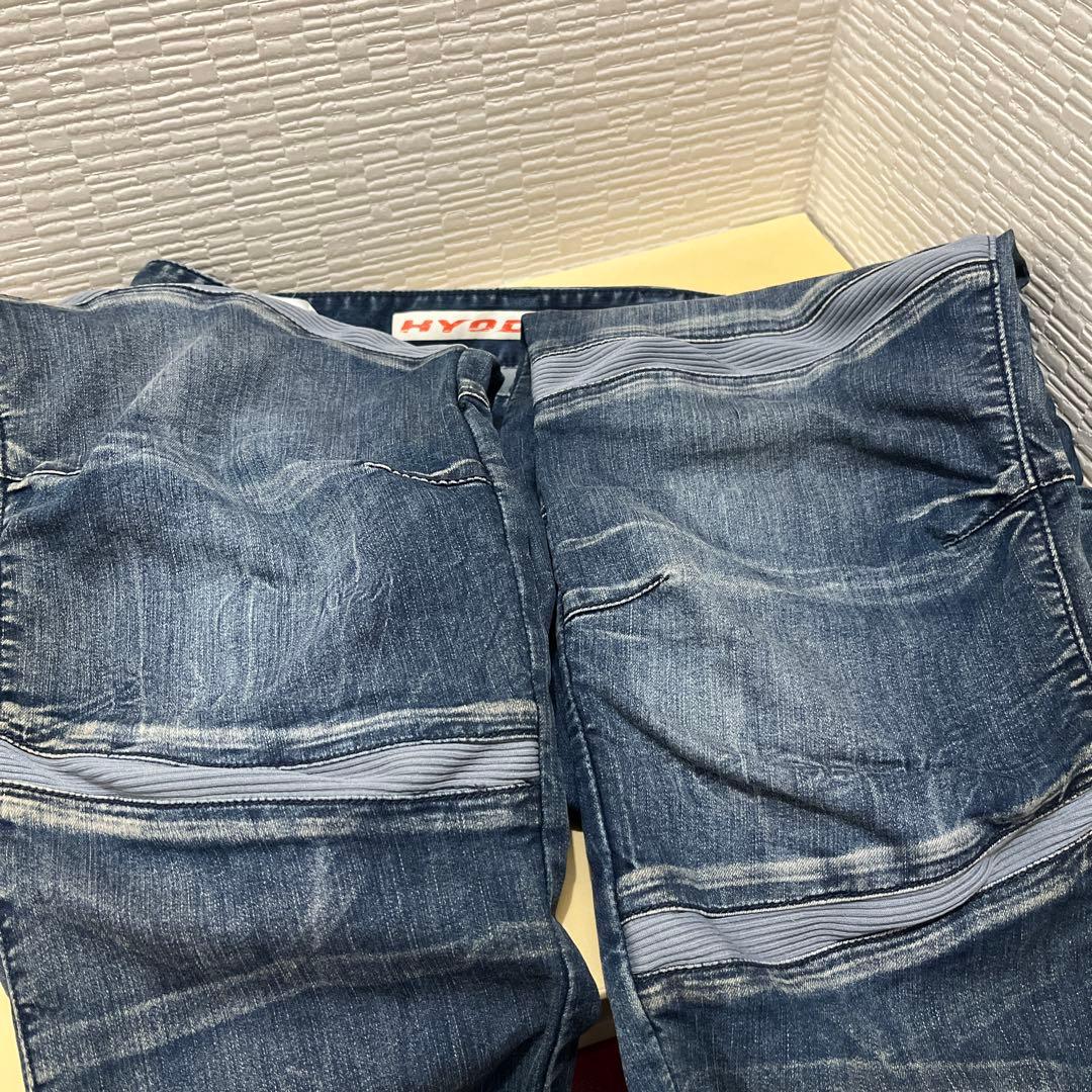 HYOD D30 膝パット付き　ダメージ加工 バイクパンツ　30インチ