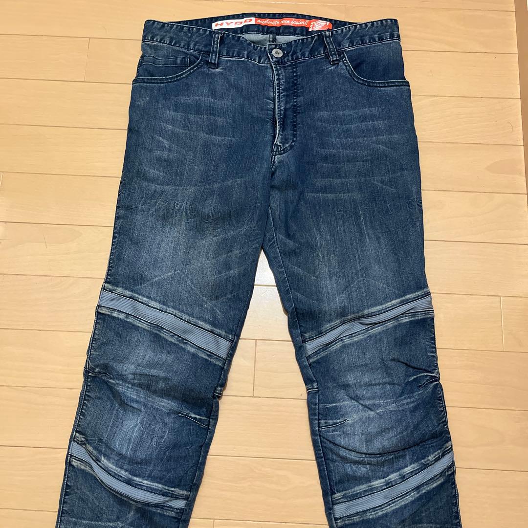 HYOD D30 膝パット付き　ダメージ加工 バイクパンツ　30インチ
