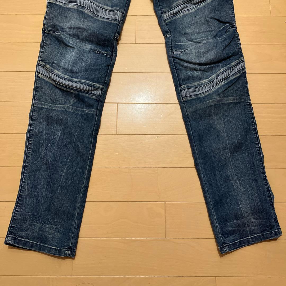 HYOD D30 膝パット付き　ダメージ加工 バイクパンツ　30インチ