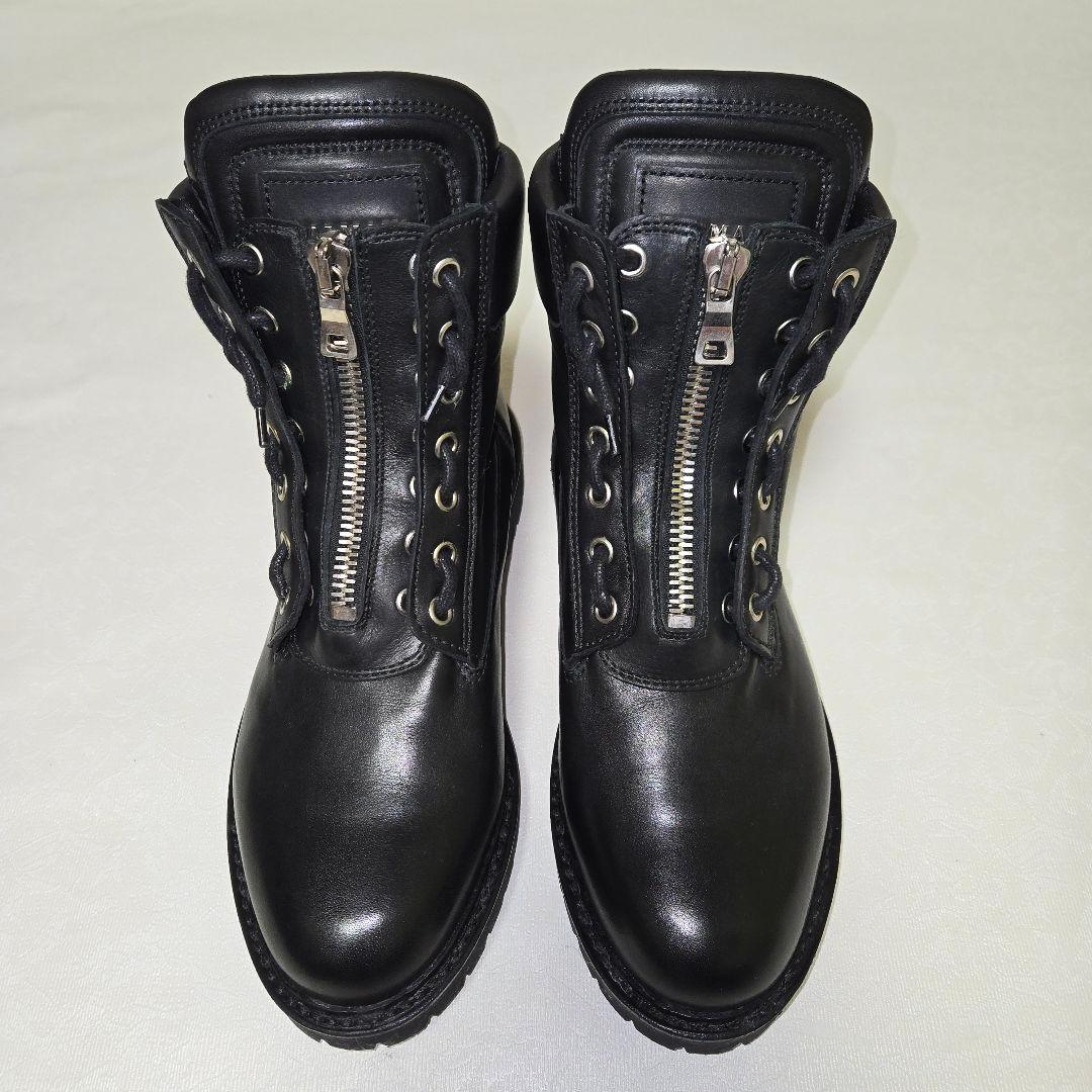 BALMAIN バルマン ジップ ブーツ 40 26cm シルバー