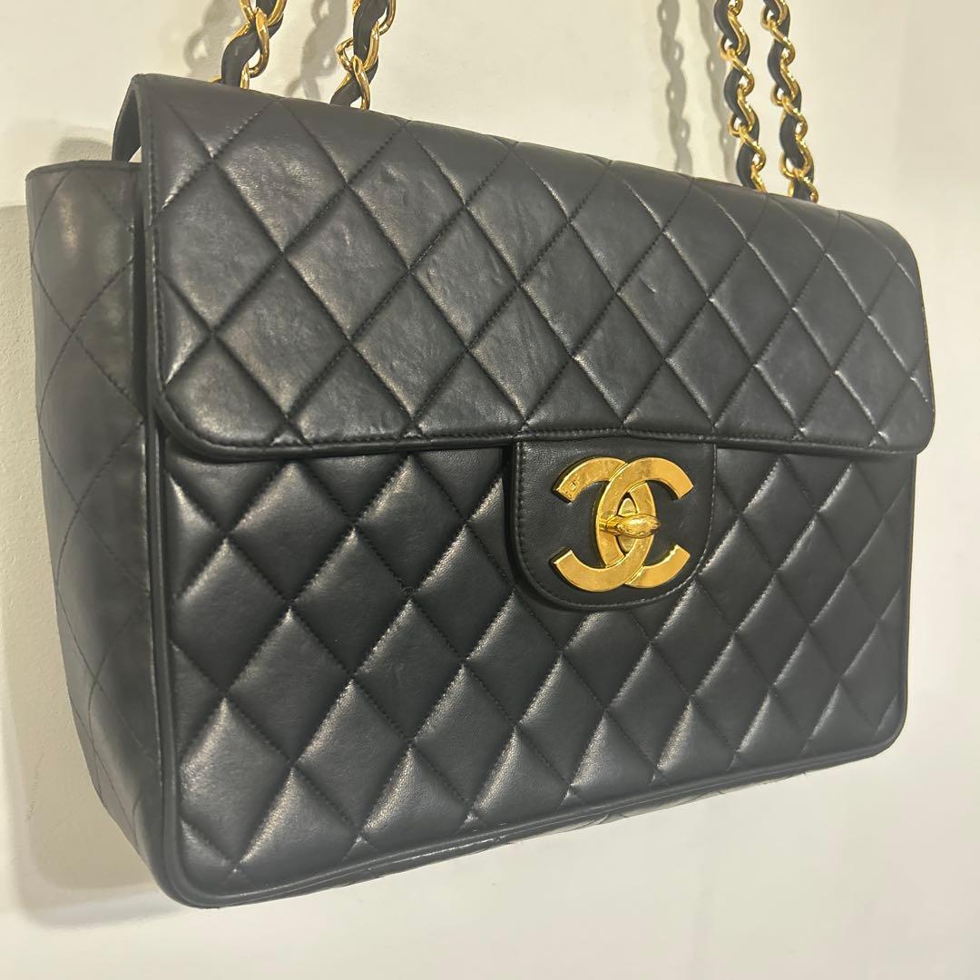 ★CHANEL ヴィンテージシャネルダブルフラップチェーン デカマトラッセ30