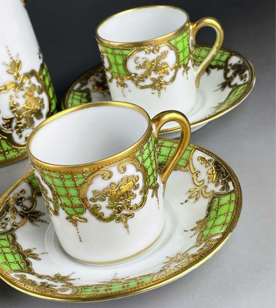 オールドノリタケ ティーセット 25.4㎝ チョコレートポット カップ＆ソーサー