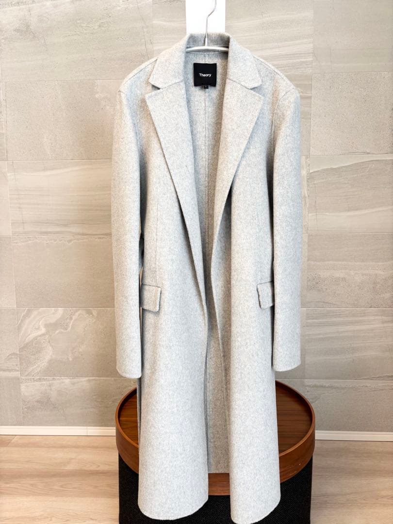 Theory セオリー カシミヤ ロングコート グレー