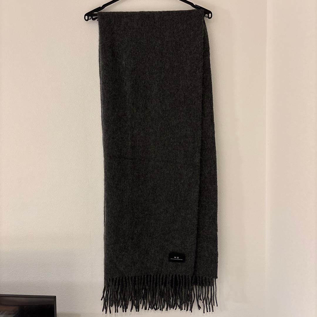 MBハイエンドウールカシミアストール　グレー