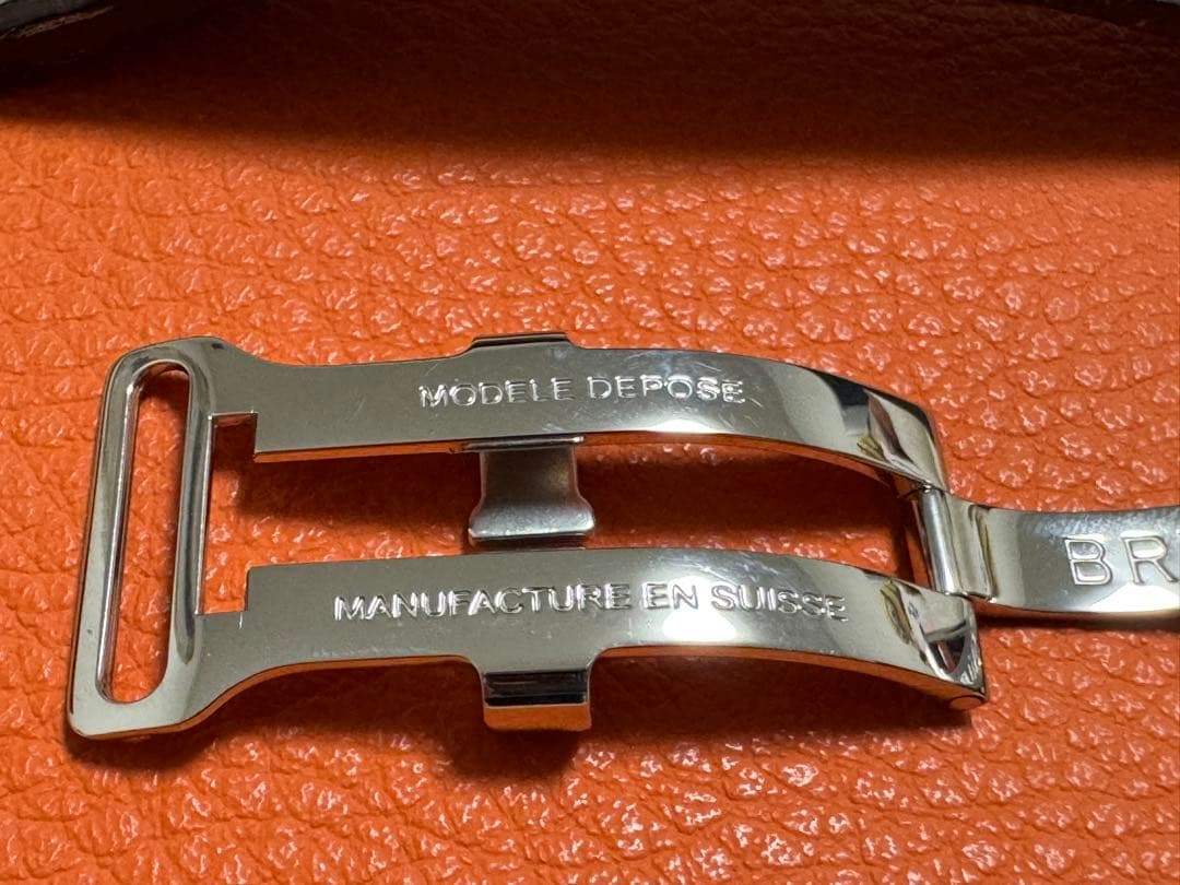 ブライトリング BREITLING 22-20 純正Dバックルクロコレザーベルト