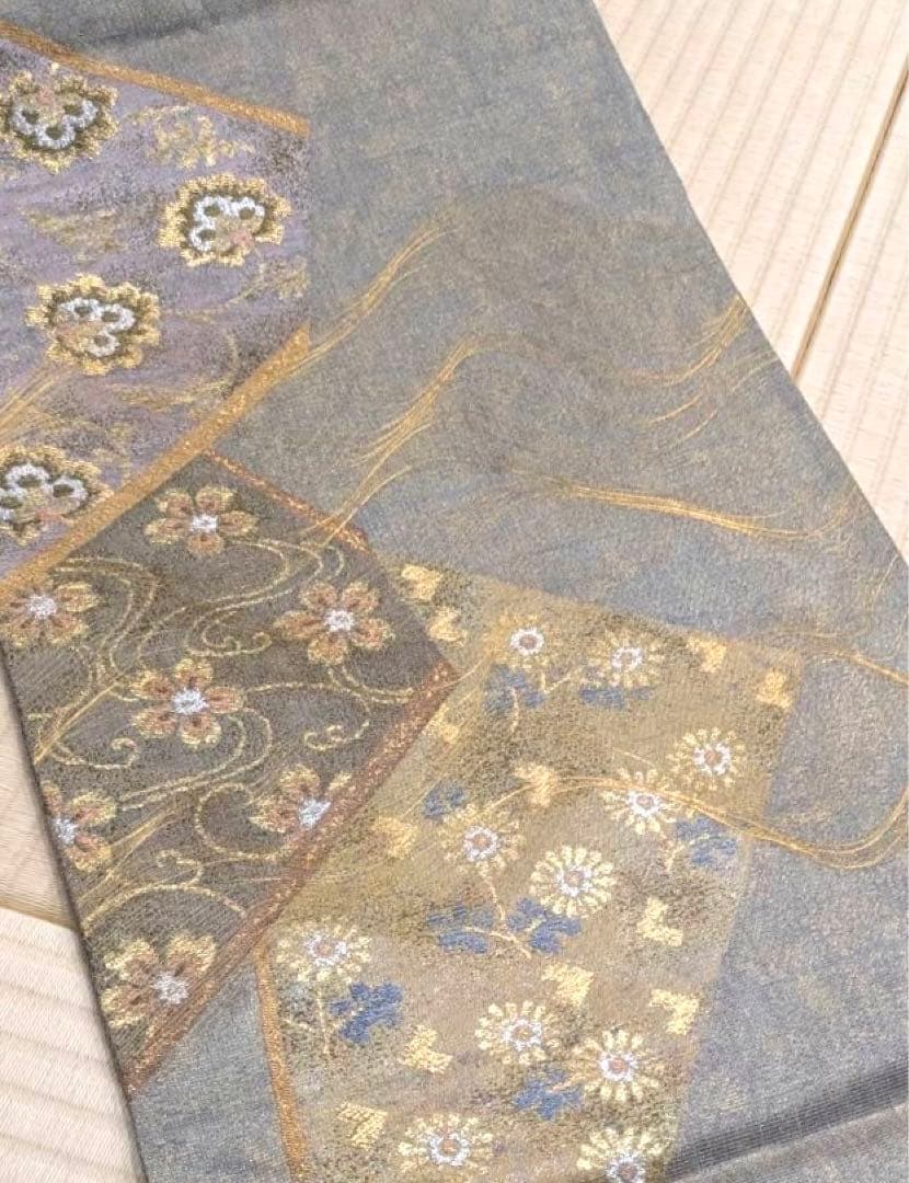 しょうざん 絹漉貴 箔糸 袋帯