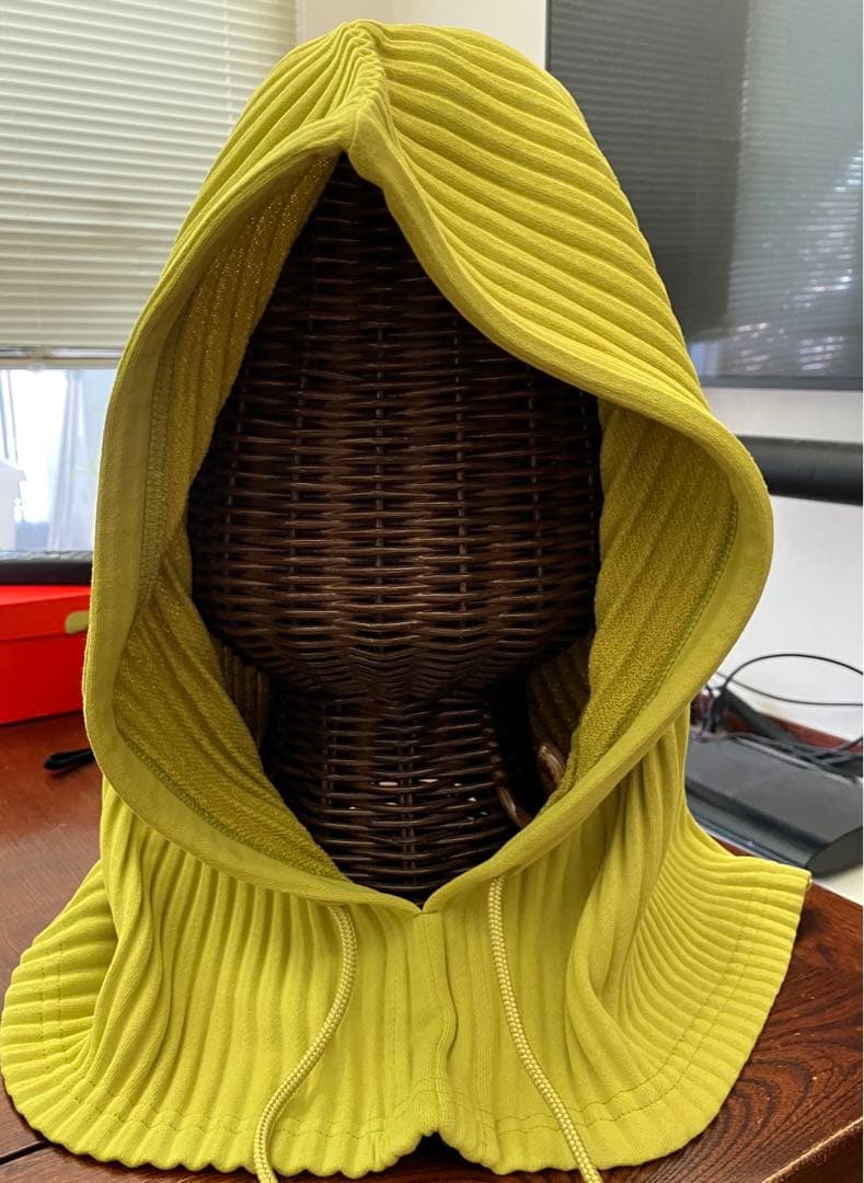 me issey miyake プリーツフード 付けフード 帽子 バラクラバ