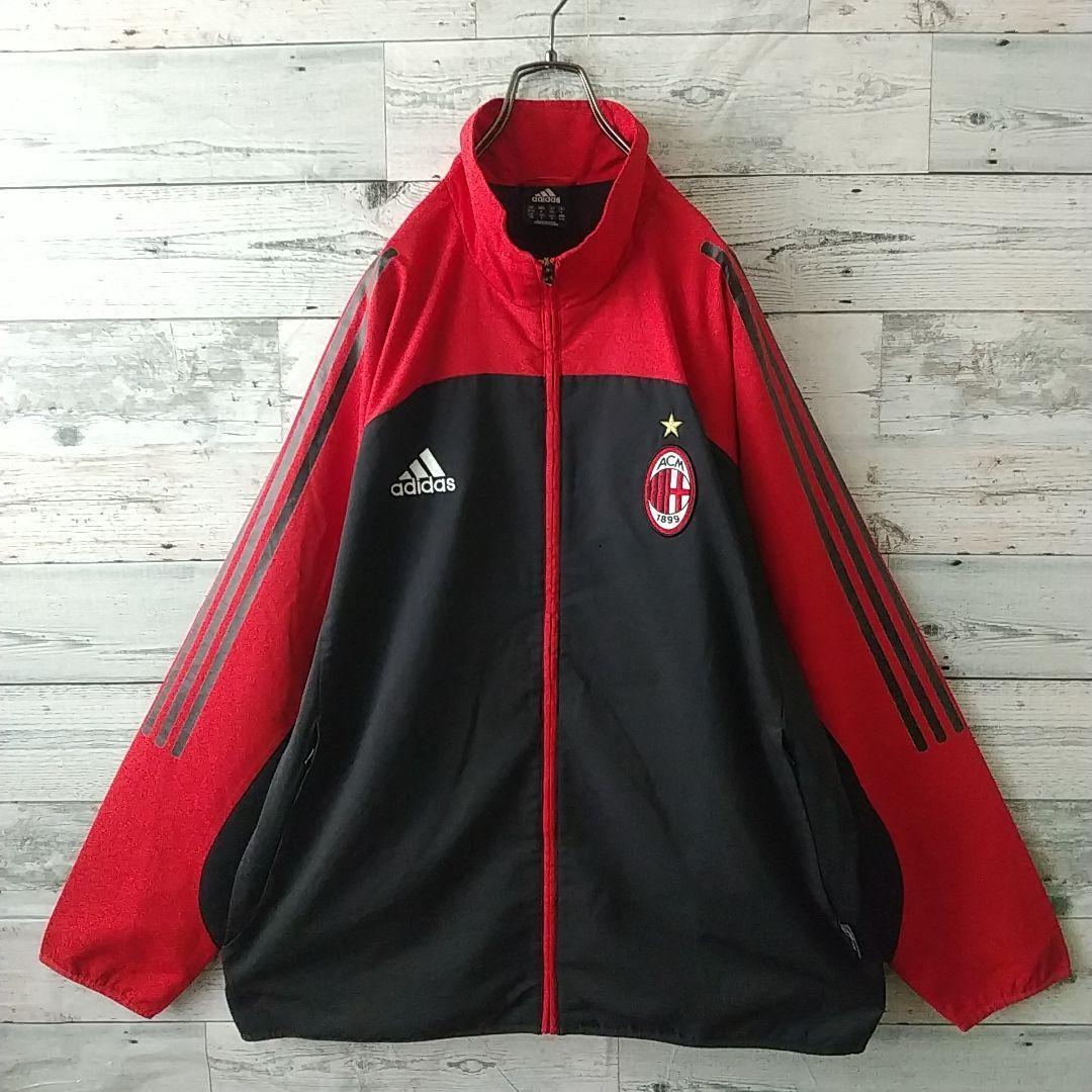 人気☆アディダス ACミラン 刺繍ロゴ エンブレム トラックジャケット XL