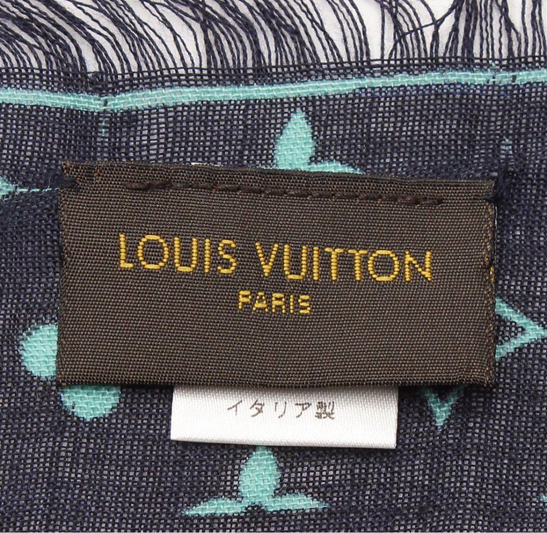 Q2709 美品 ルイヴィトン カシミヤ×シルク モノグラム ストール