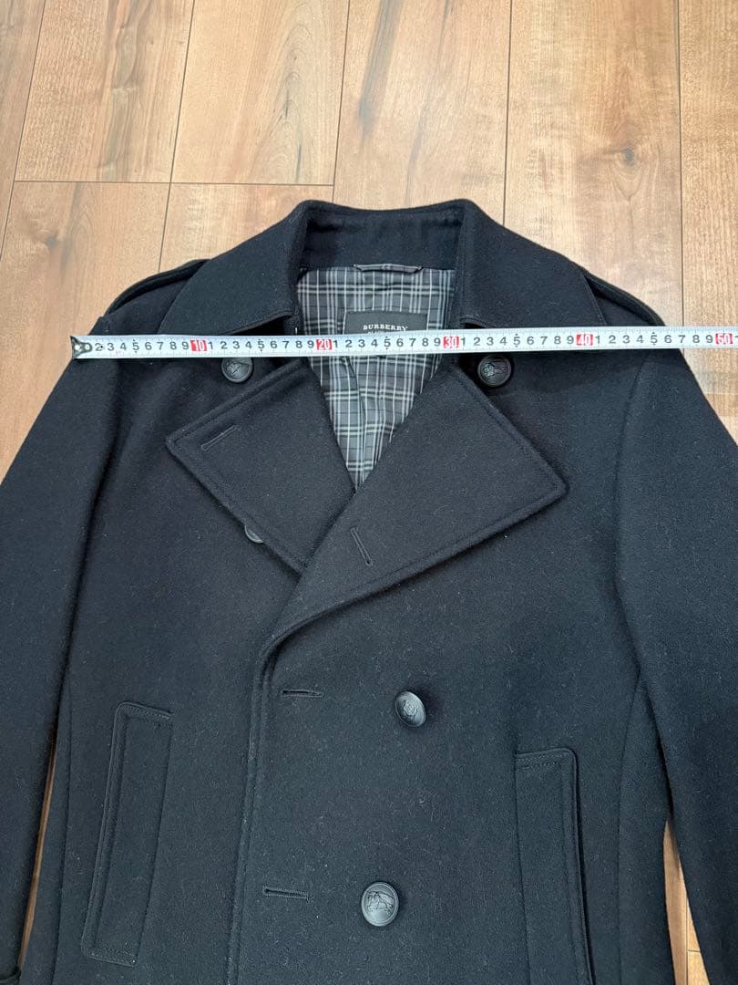 限定値引１６日迄　バーバリー　ブラックレーベル ピーコート ナポレオン 濃紺　Ｌ