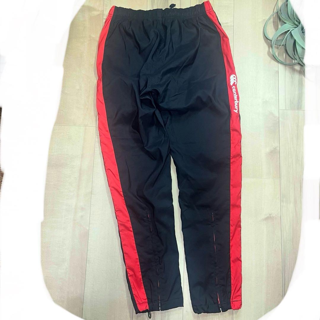 B*e様 canterbury ウォームアップウェア 上下セット 黒/赤　少し厚