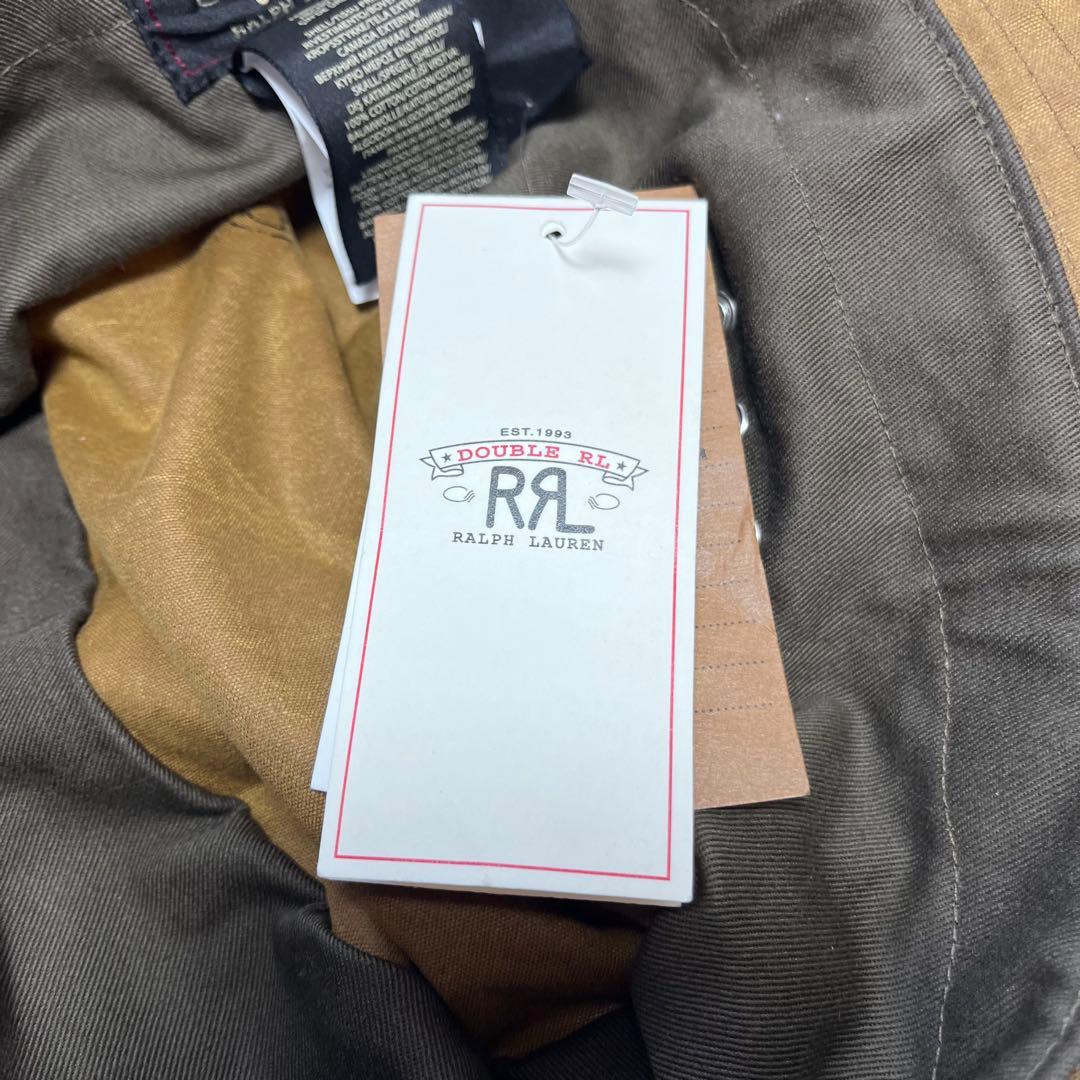 新品RRL ダブルアールエル オイルクロス バケットハット サファリsize L