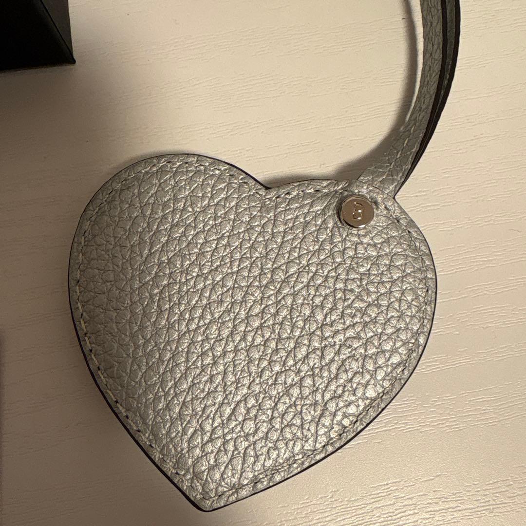 ボナベンチュラ　ハート コンパクトミラー シュリンクレザー　シルバー　限定カラー