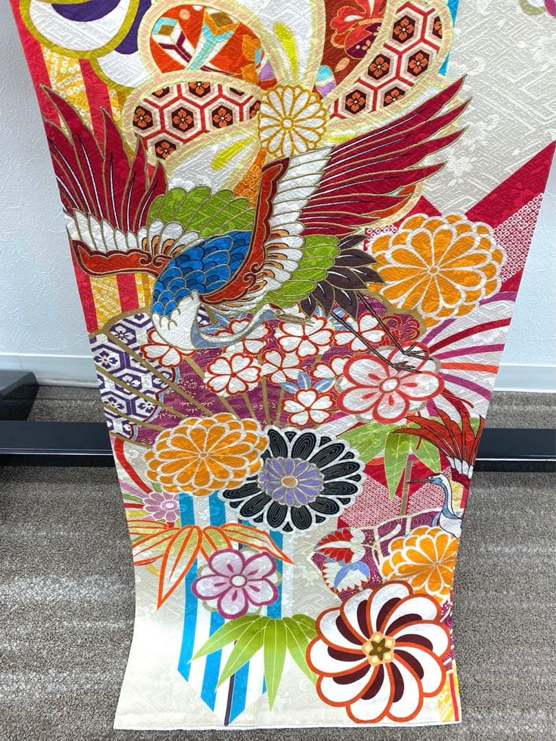 振袖 豪華 金彩 和モダン くすみカラー 身丈168cm パールトーン加工済