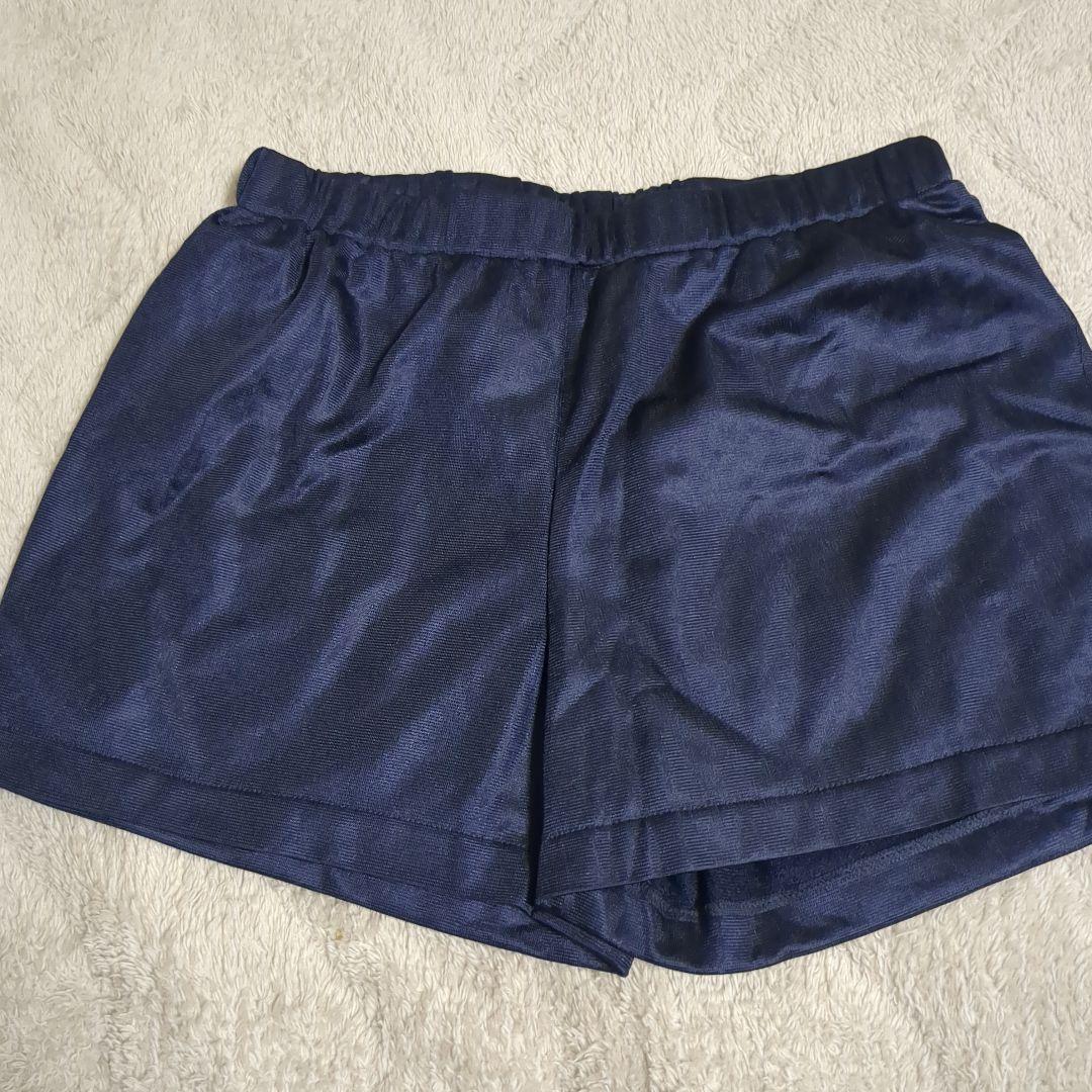 ジュンアンドロペ　 ストライプスカート ネイビー