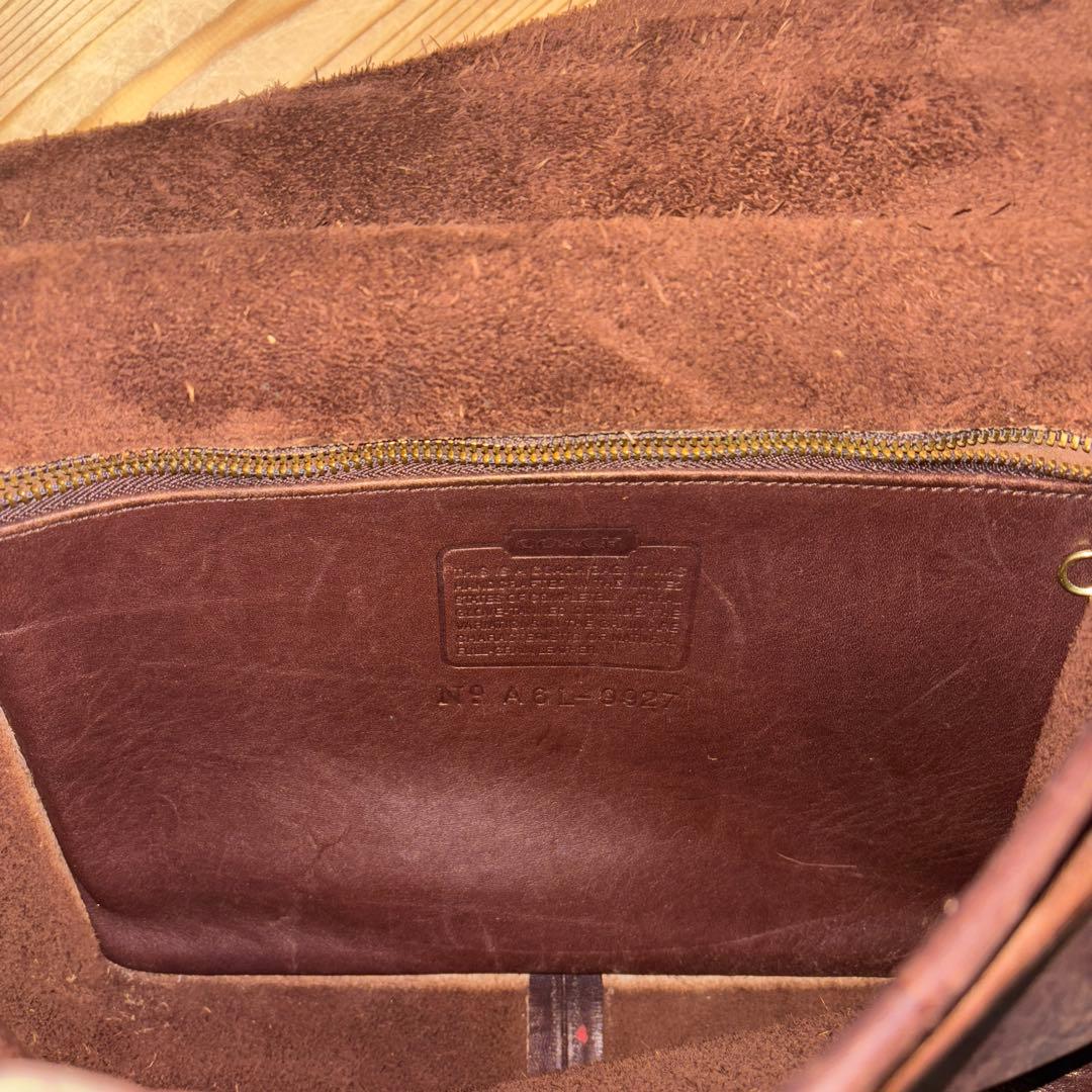 オールドコーチ ショルダーバッグ 2way ウィリス レザー 茶　USA製