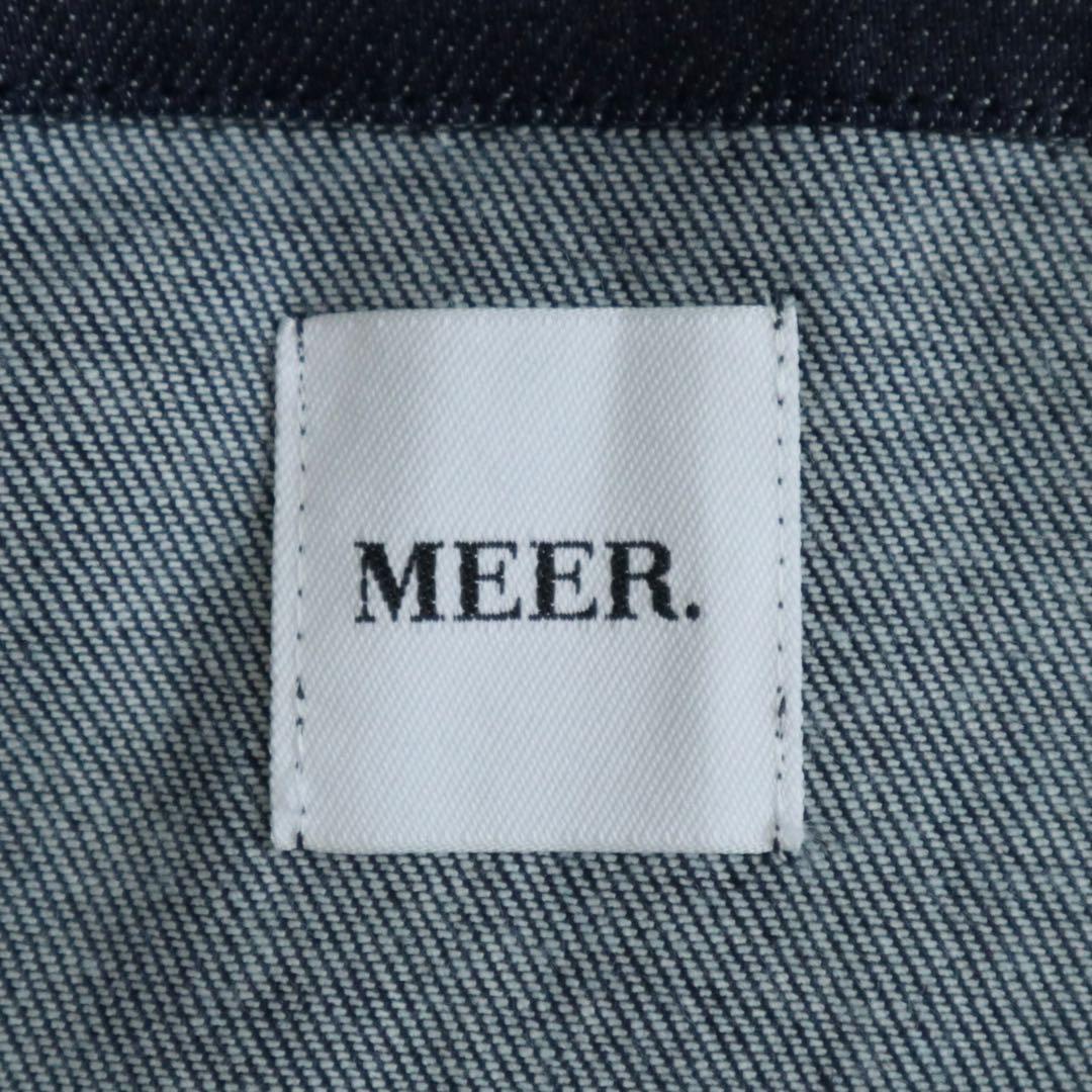 25SS★MEER. デニムオールインワン フラワーボタン インディゴ M