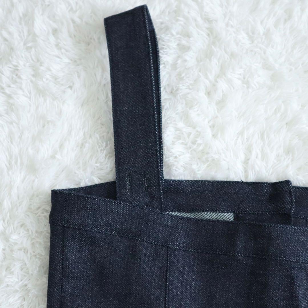 25SS★MEER. デニムオールインワン フラワーボタン インディゴ M