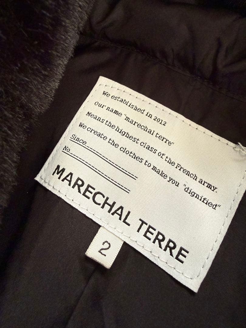 MARECHAL TERRE☆ファーキルティングダウンベスト　ブラック