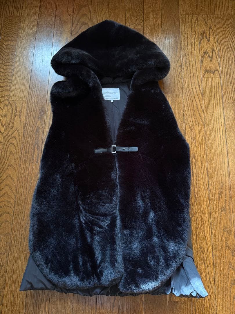 MARECHAL TERRE☆ファーキルティングダウンベスト　ブラック