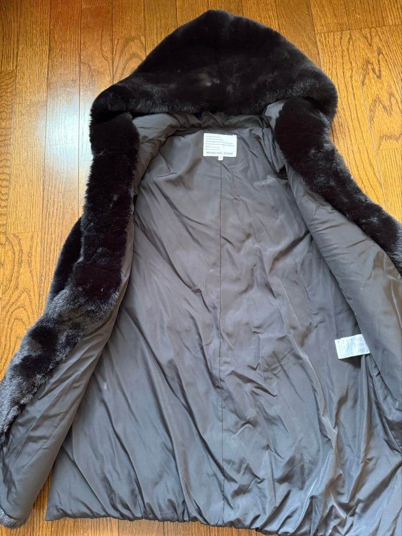 MARECHAL TERRE☆ファーキルティングダウンベスト　ブラック