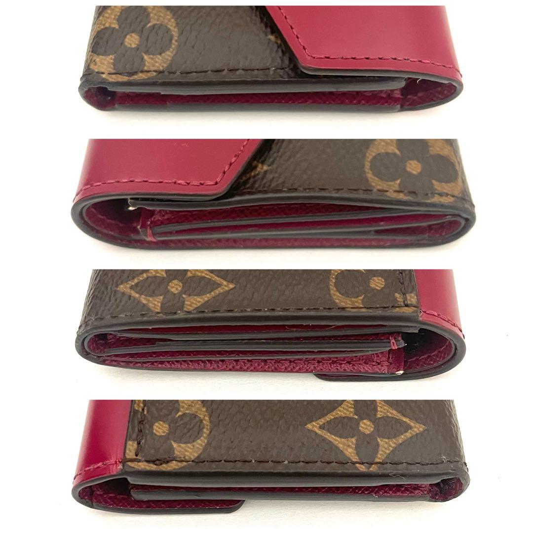 ポルトフォイユゾエ フューシャ ルイヴィトン モノグラム コンパクト財布