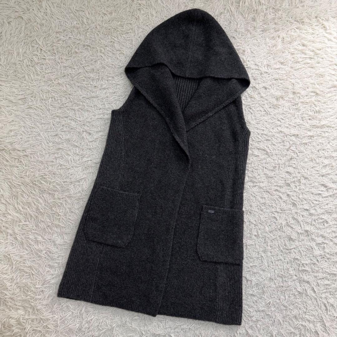 17109✨22年 フォクシー ニット ロングジレ カシミヤ混 ニュアージュ