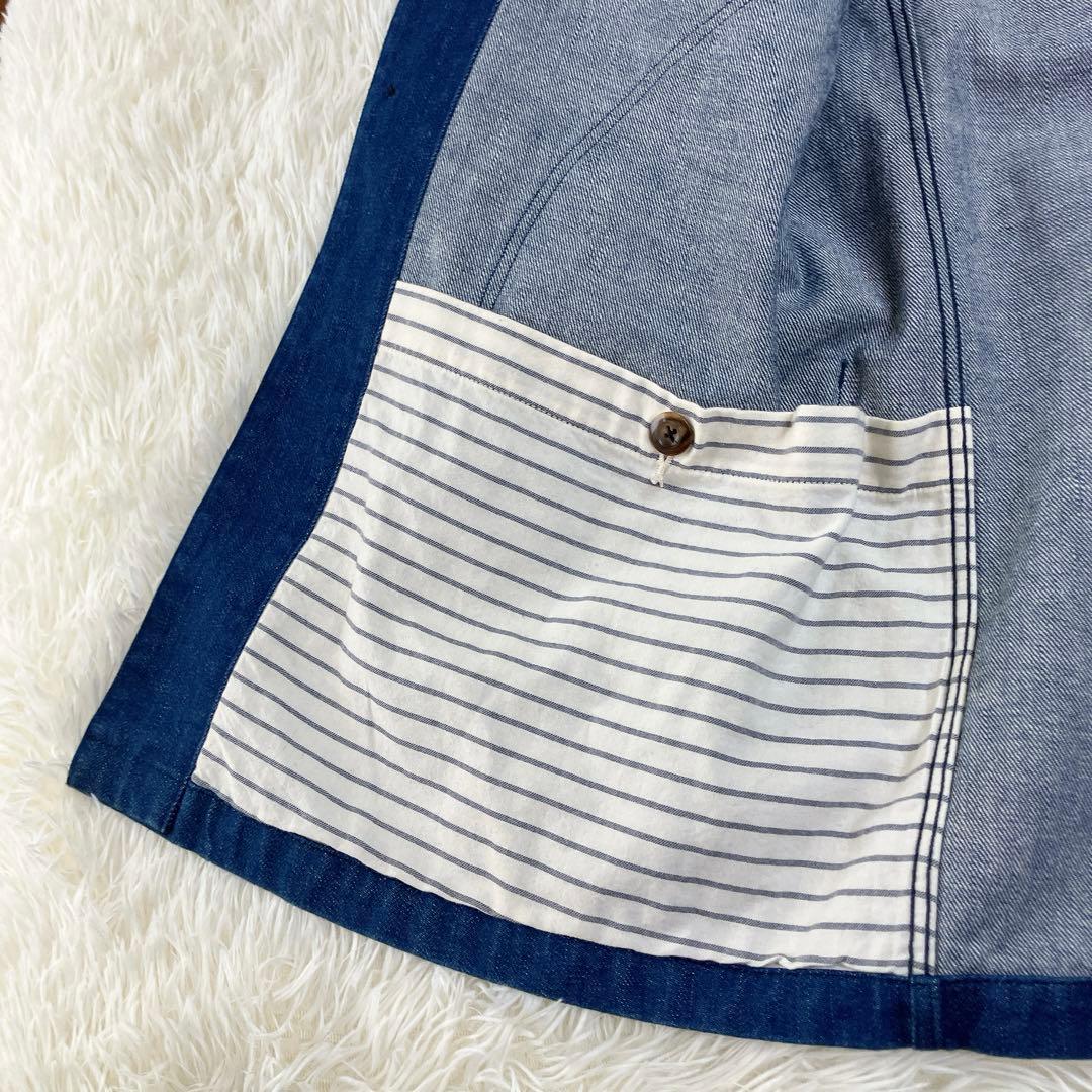 SEVENTH SENSE FOLKLORE ニットデニム　カバーオール　L