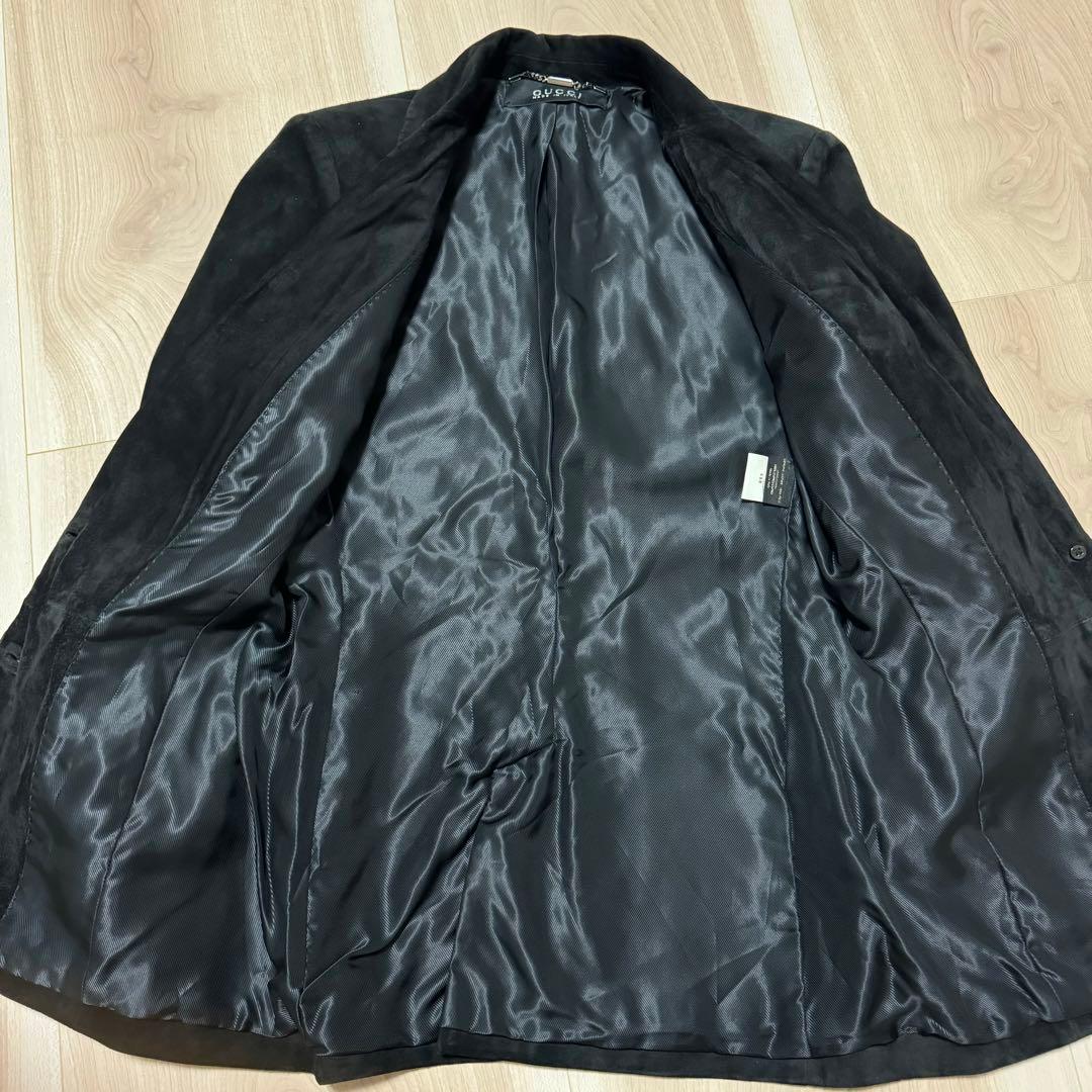 GUCCI グッチ レディース ジャケット スエード調 黒 38 ヴィンテージ