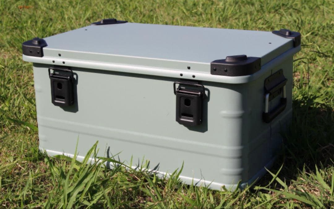アースカラー アルミコンテナボックス ４９Ｌ ガレージ収納 キャンプギア収納