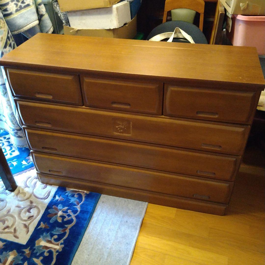 中村敬木工 ローチェスト 横幅約120cm コンビ 収納 タンス