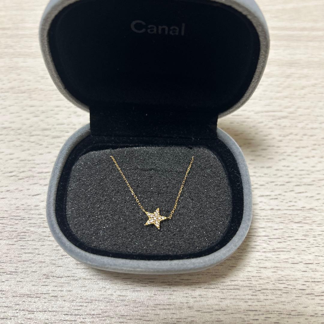 アガット♡K18 ダイヤモンドネックレス☺︎スター⭐︎星⭐︎最終値下げ☺︎