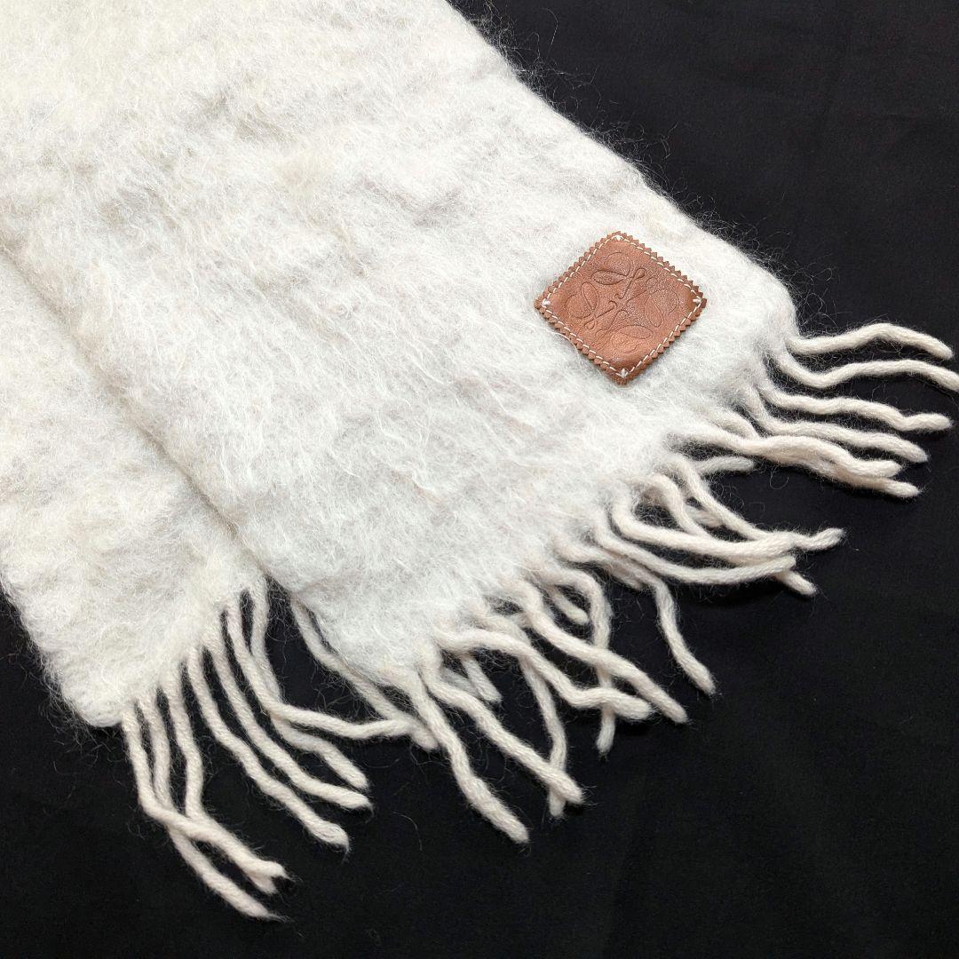 【美品】LOEWE ロエベ アナグラム モヘア マフラー