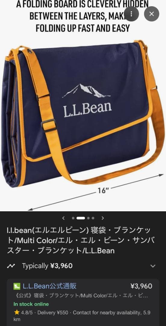L.L.Bean Sea Aqua Stripe テント＋シート