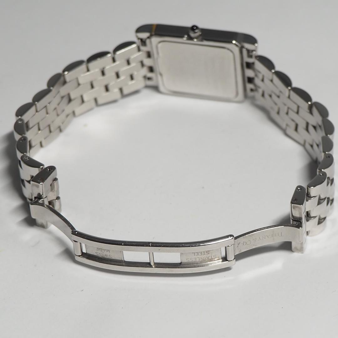 美品 ティファニー TIFFANY&CO クラシック スクエア 腕時計 H546