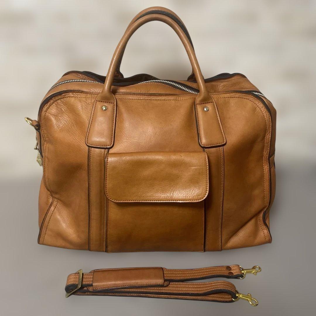 【美品】PORTER BARON 2WAY BOSTON BAG ブラウン