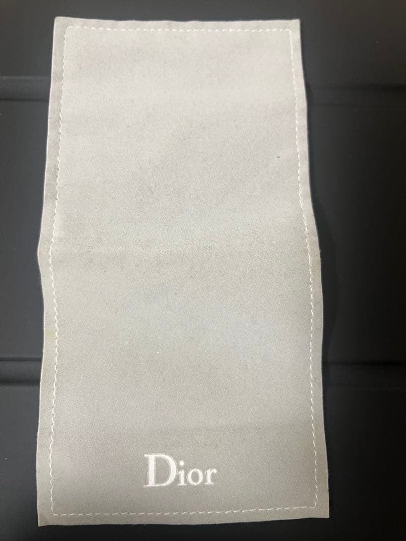 クリスチャンディオール ネックレス　シルバー ラインストーンピンクロゴ