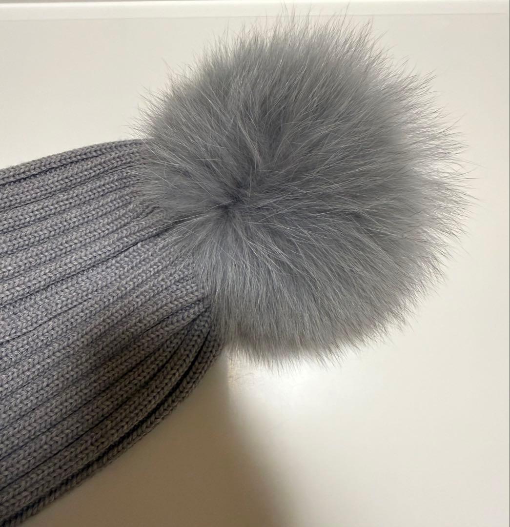 Moncler モンクレール レディース ニット帽 ニットキャップ グレー