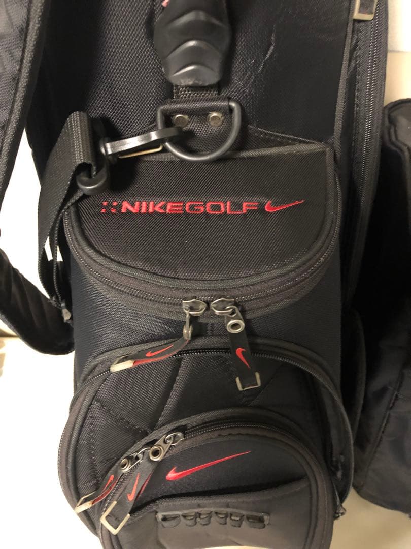 【送料込み】廃盤希少モデル　NIKE GOLF キャディバッグ ブラック×レッド