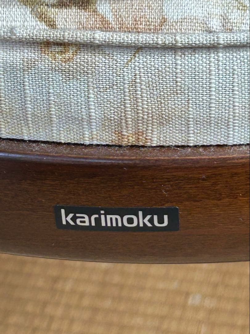 ②カリモク KARIMOKU 花柄椅子　１脚