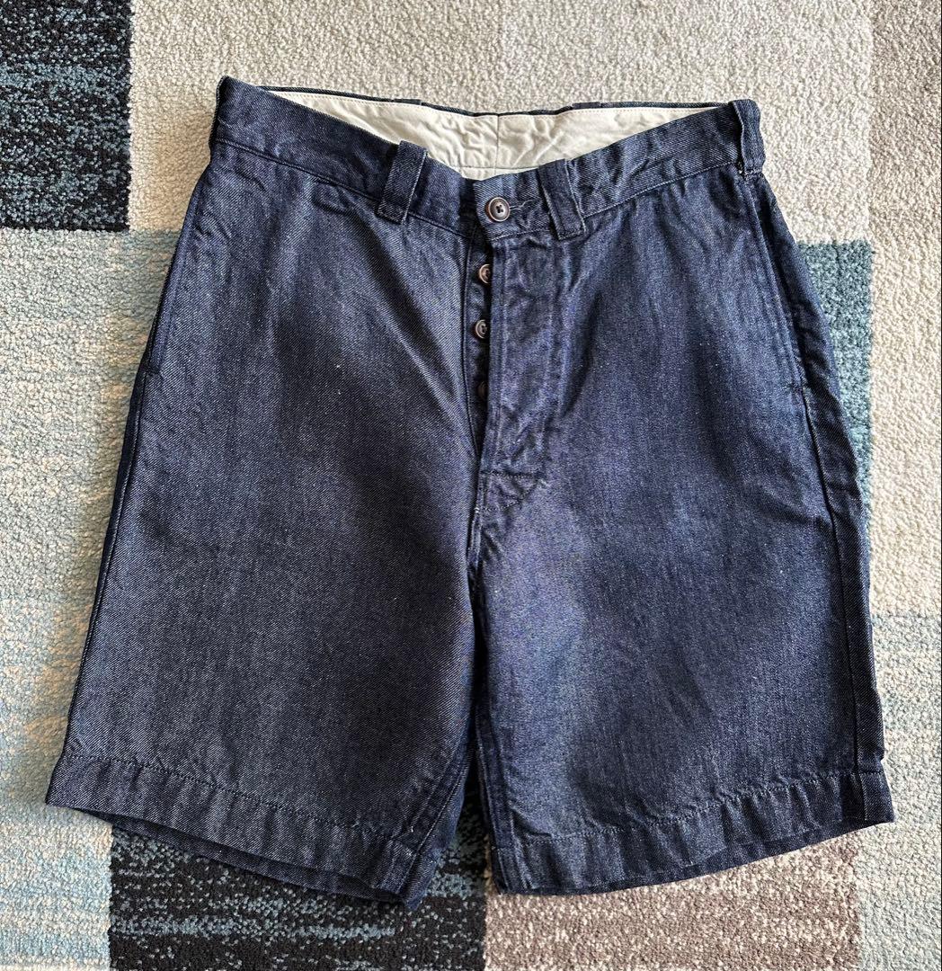【超美品】ナイジェルケーボン ウーマン　インディゴ　リネンハーフパンツ
