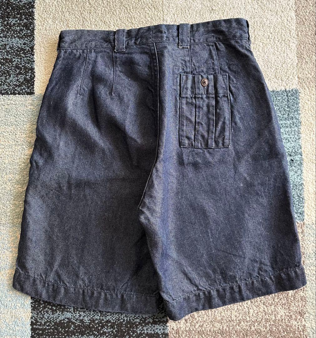 【超美品】ナイジェルケーボン ウーマン　インディゴ　リネンハーフパンツ