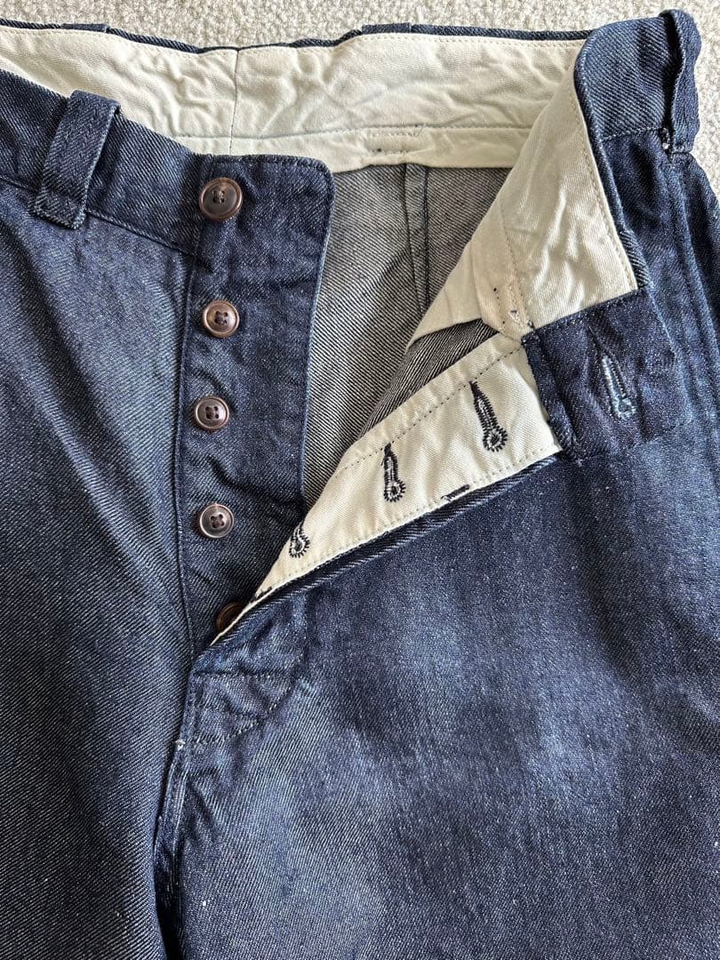 【超美品】ナイジェルケーボン ウーマン　インディゴ　リネンハーフパンツ