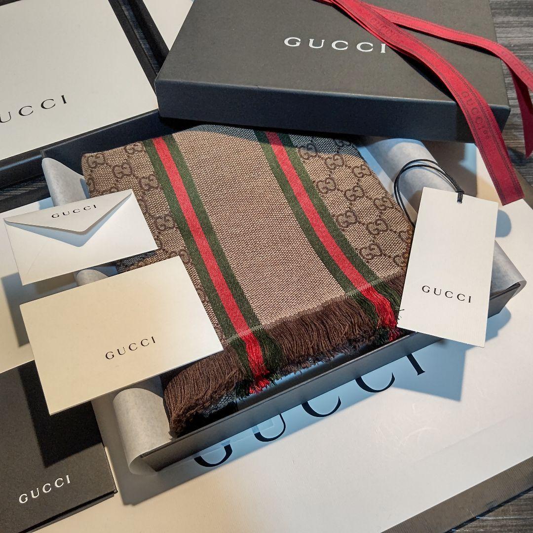 ❤美品箱付き❤GUCCI マフラー ストール ショール スカーフ❤Cロナウド愛用